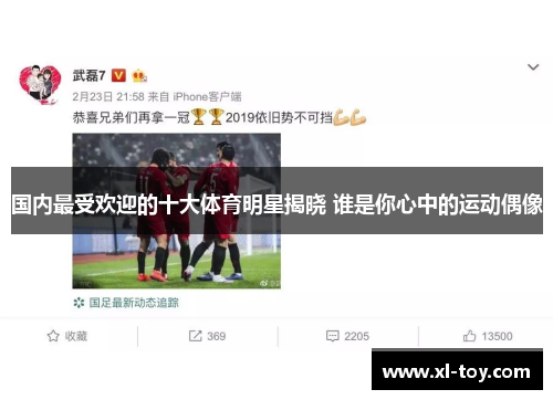 国内最受欢迎的十大体育明星揭晓 谁是你心中的运动偶像